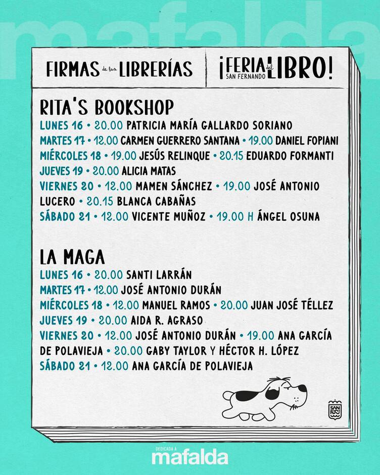 Feria del Libro del 16 al 21 de junio de 2025 Plaza del Rey, San Fernando