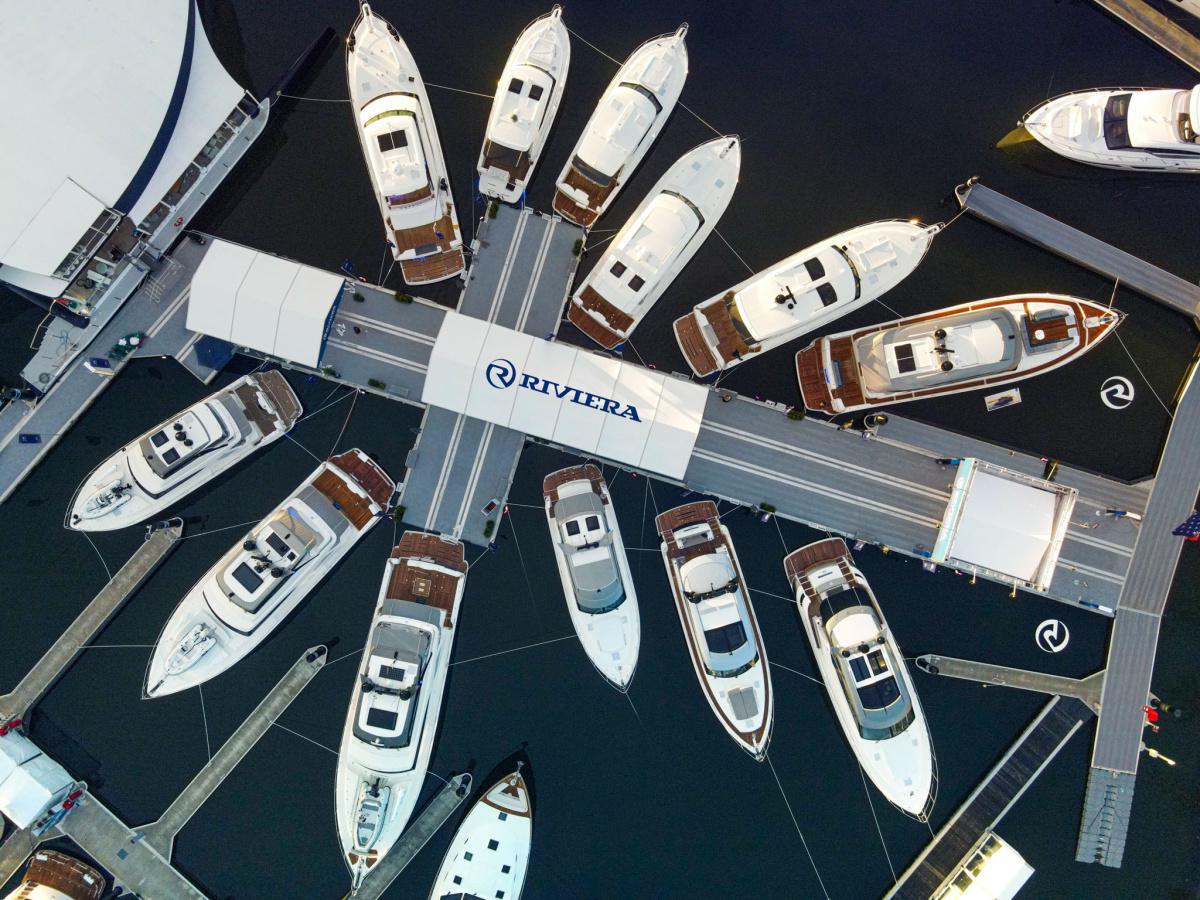 The Riviera fleet heads to Sanctuary Cove for their only Australian boat show display for 2023