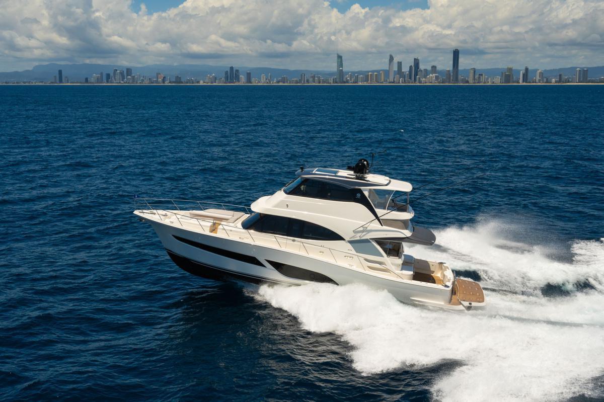 World Premiere - Owners celebrate the launch of Riviera's exceptional 58 Sports Motor Yacht