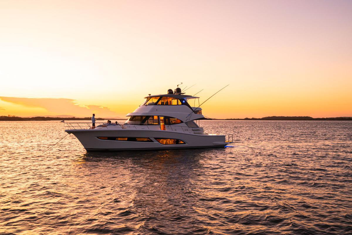 World Premiere - Owners celebrate the launch of Riviera's exceptional 58 Sports Motor Yacht