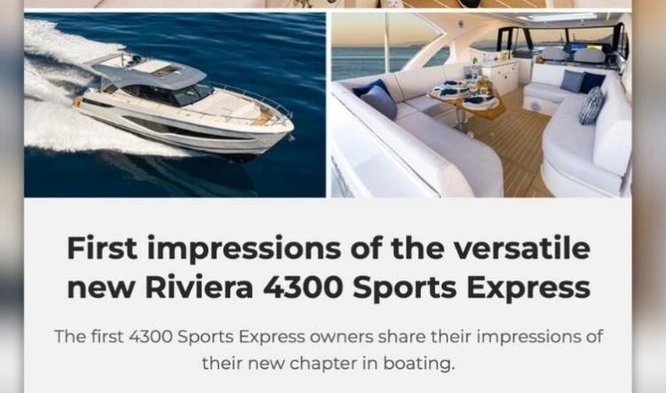 First impressions of the versatile new Riviera 4300 Sports Express