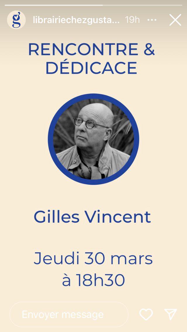 Rencontre et Dédicace avec Gilles Vincent à la Librairie Chez Gustave à Morlaàs