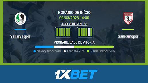 ⚽️ Sakaryaspor x Samsunspor - 09 Mar 14:00 ⛔