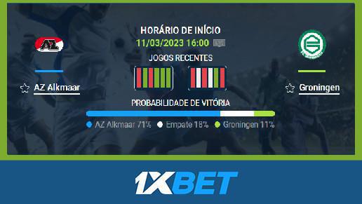 ⚽️ AZ Alkmaar x Groningen - 11 Mar 16:00 ✅