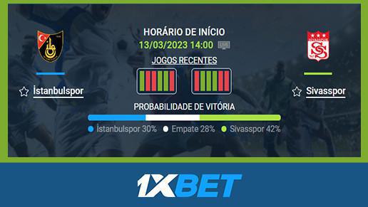 ⚽️ Istanbulspor AS x Sivasspor - 13 Mar 14:00 ✅