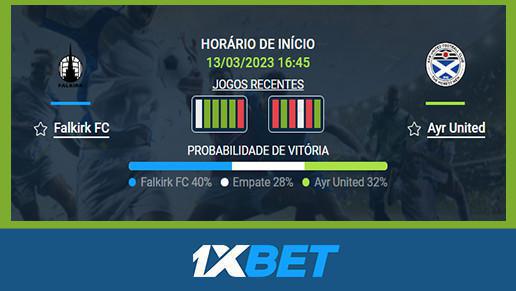 ⚽️ Falkirk x Ayr Utd - 13 Mar 16:45 ✅