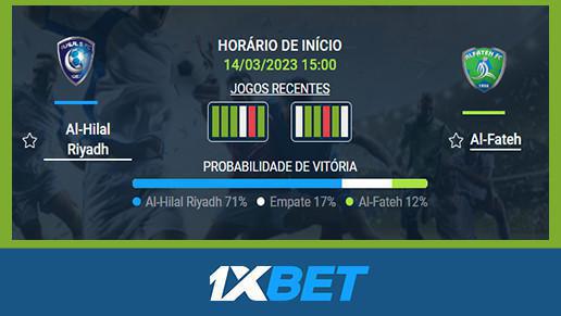 ⚽️ Al Hilal Riyadh x Al Fateh - 14 Mar 15:00 ✅