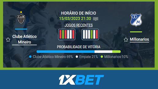 ⚽️ Atletico MG x Millonarios - 15 Mar 21:30 ✅