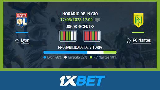 ⚽️Lyon x Nantes - 17 Mar 17:00 ✅