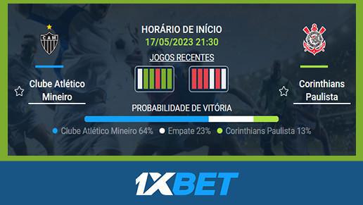 ⚽ Atletico Mineiro x Corinthians | 📅 17 Mai 21:30 ✅