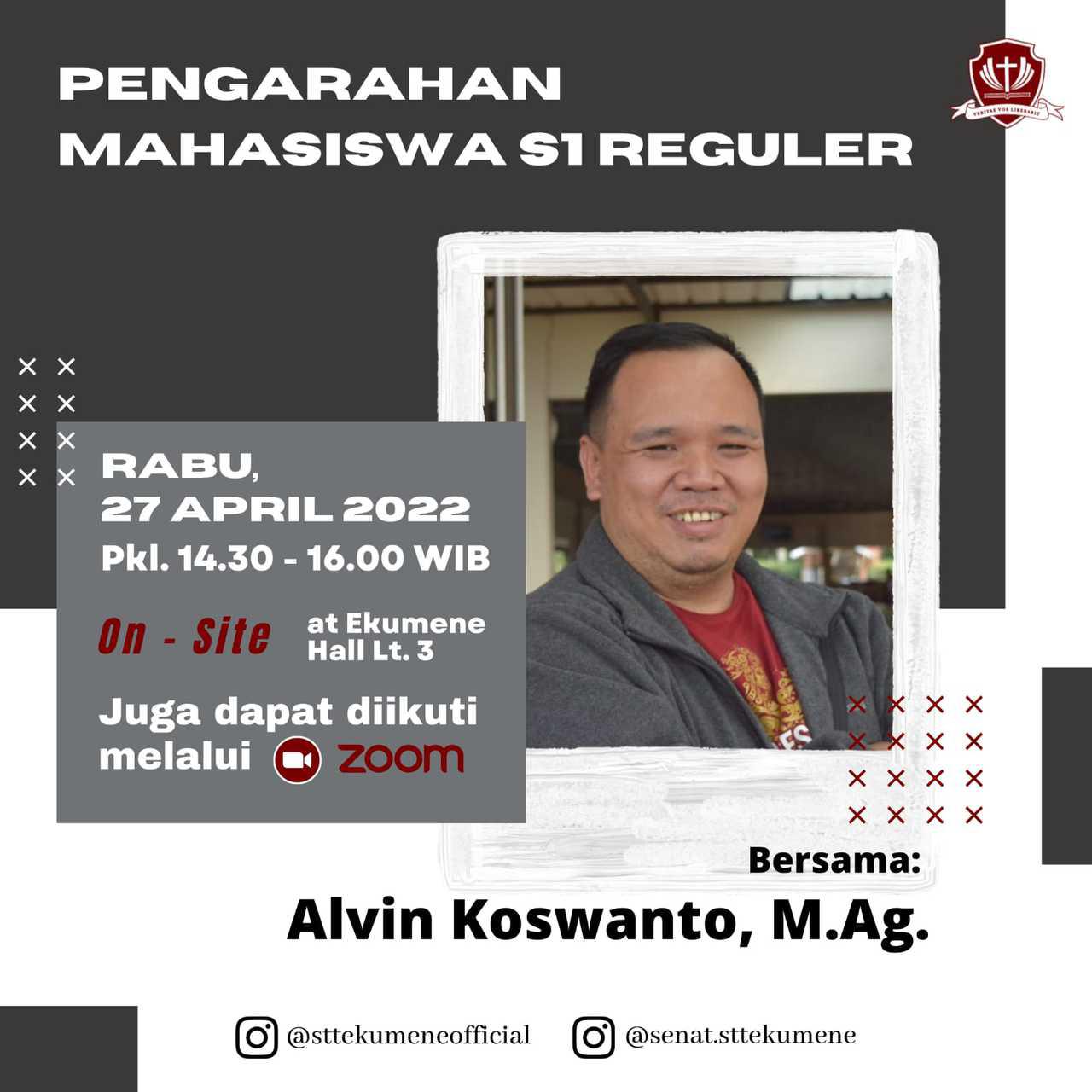 Fellowship STT Ekumene Bersama Alvin Koswanto, M.Ag