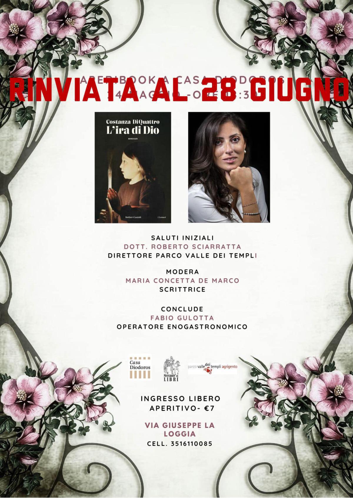 Aperibook a Casa Diodoros - L'Ira di Dio (inizio ore 18:30) Aperibook a Casa Diodoros - L'Ira di Dio (inizio ore 18:30)