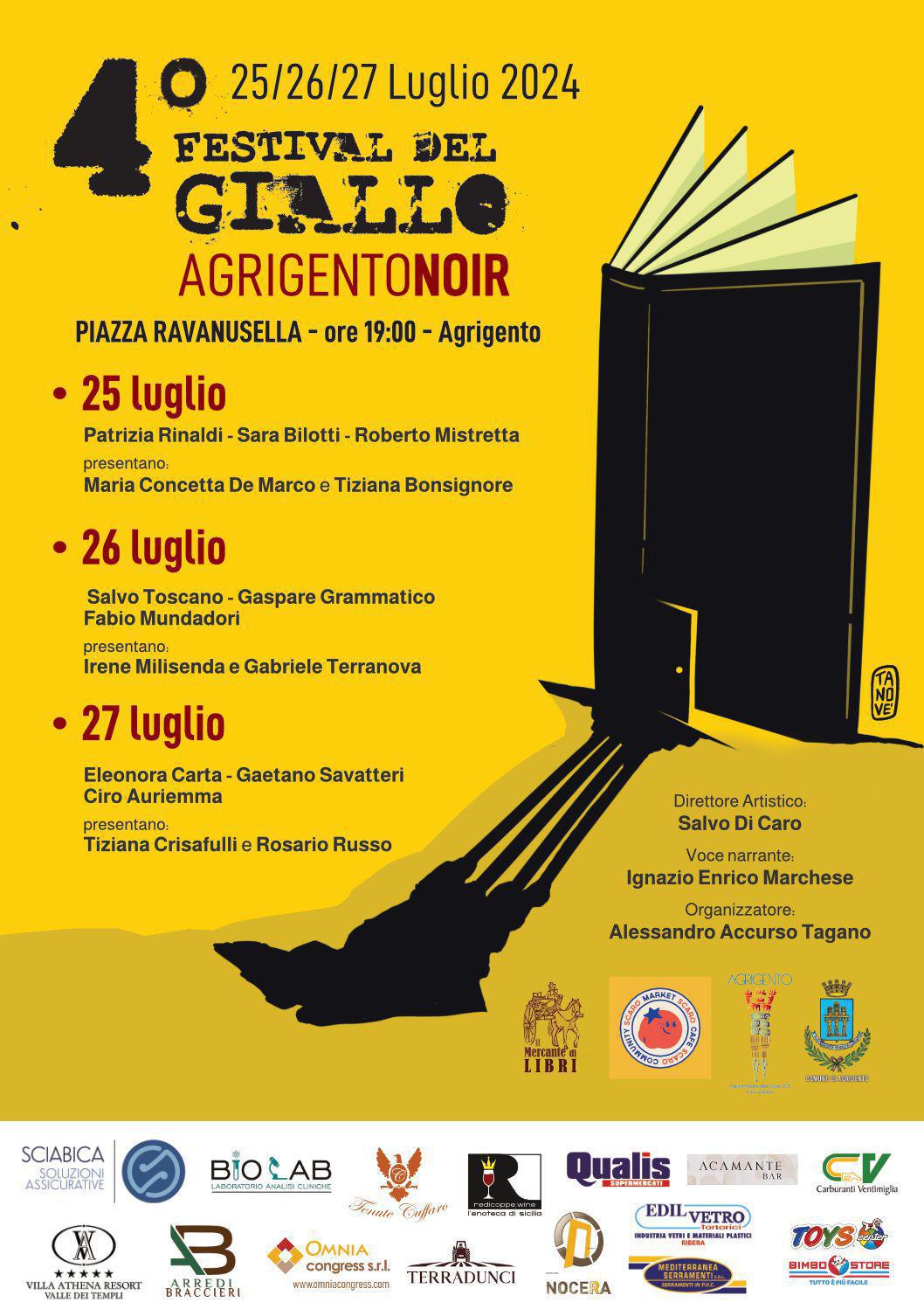 Eleonora Carta - Gaetano Savatteri - Ciro Auriemma "4° Festival del Giallo" Agrigento Noir (inizio ore 19:00)