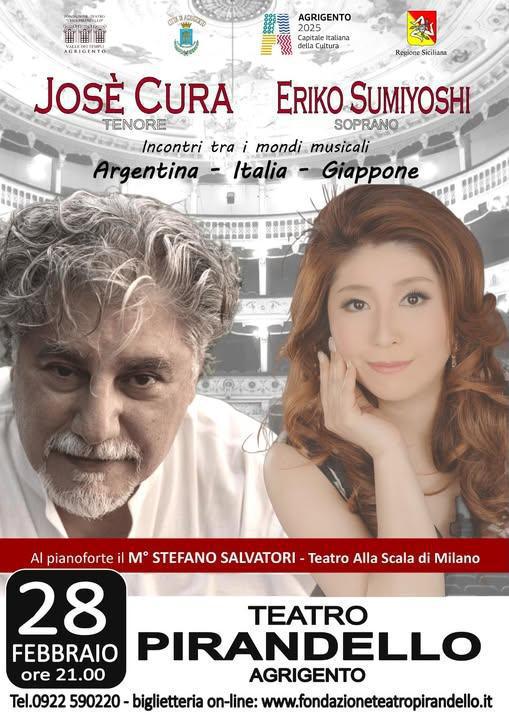 Musica d’eccellenza. Concerto di José Cura ed Eriko Sumiyoshi (inizio ore 21:00)