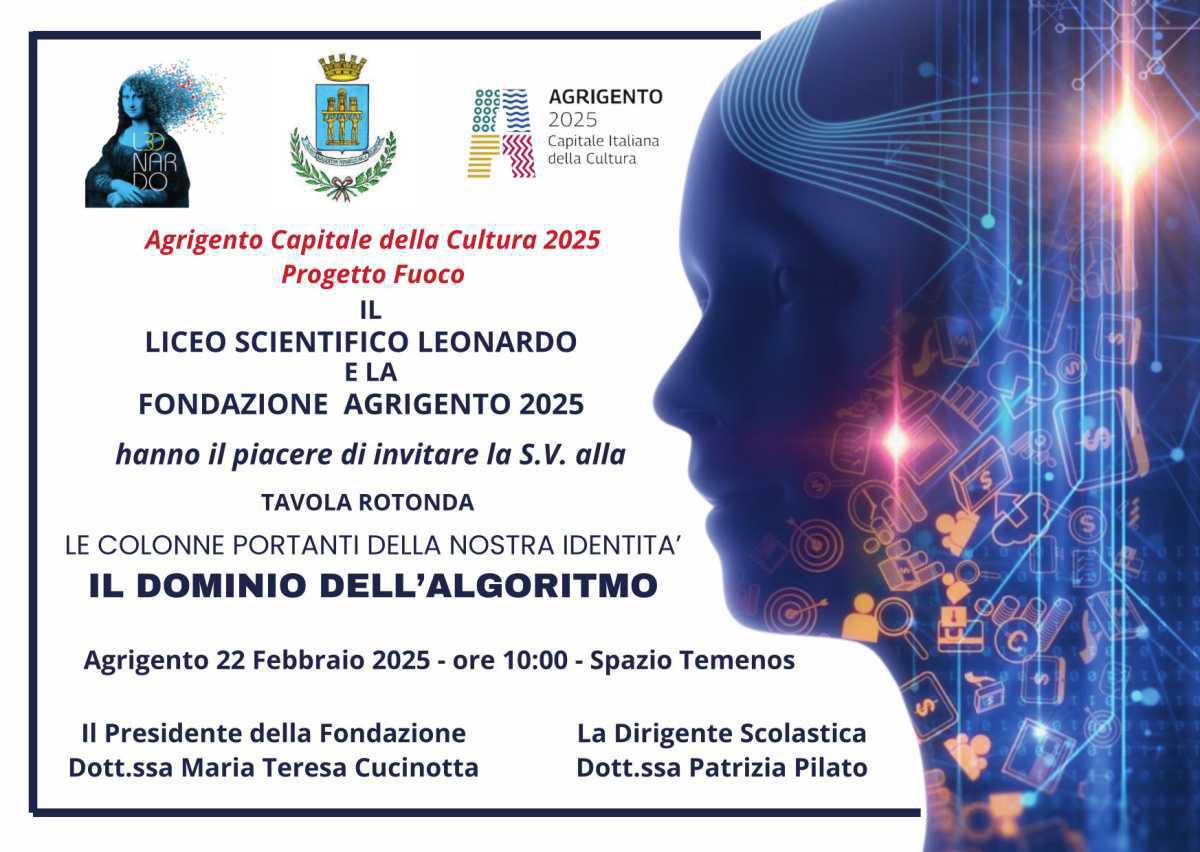 Tavola Rotonda Le Colonne portanti della nostra identità: Il Dominio dell’Algoritmo (inizio ore 10.00)