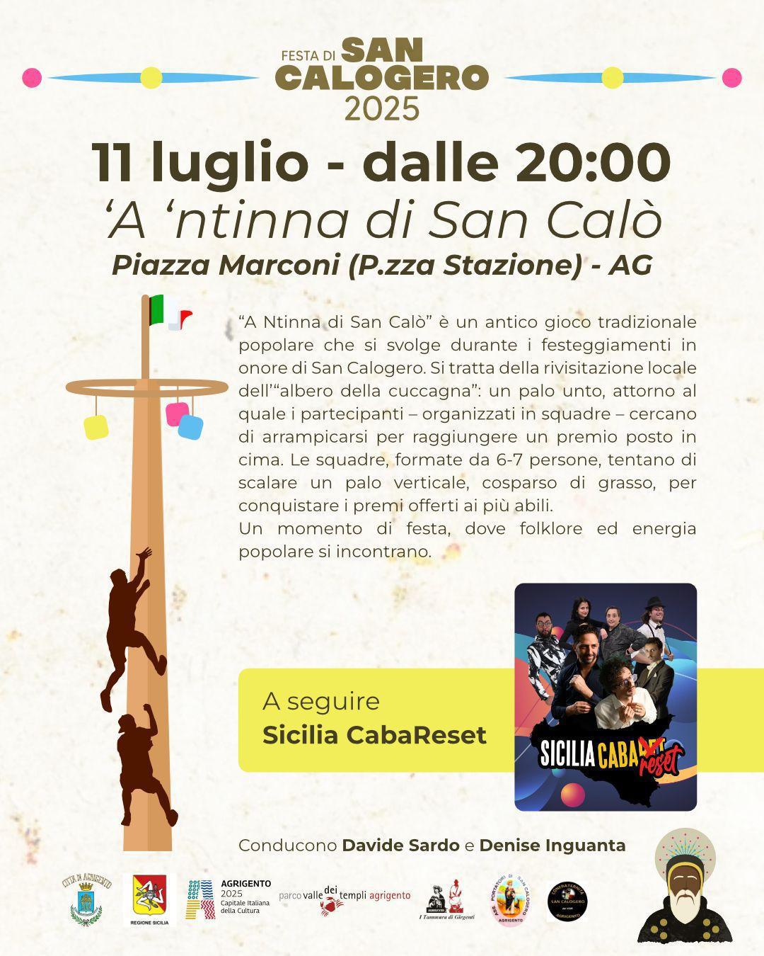'A 'ntinna di San Calò" (inizio ore 20.00)