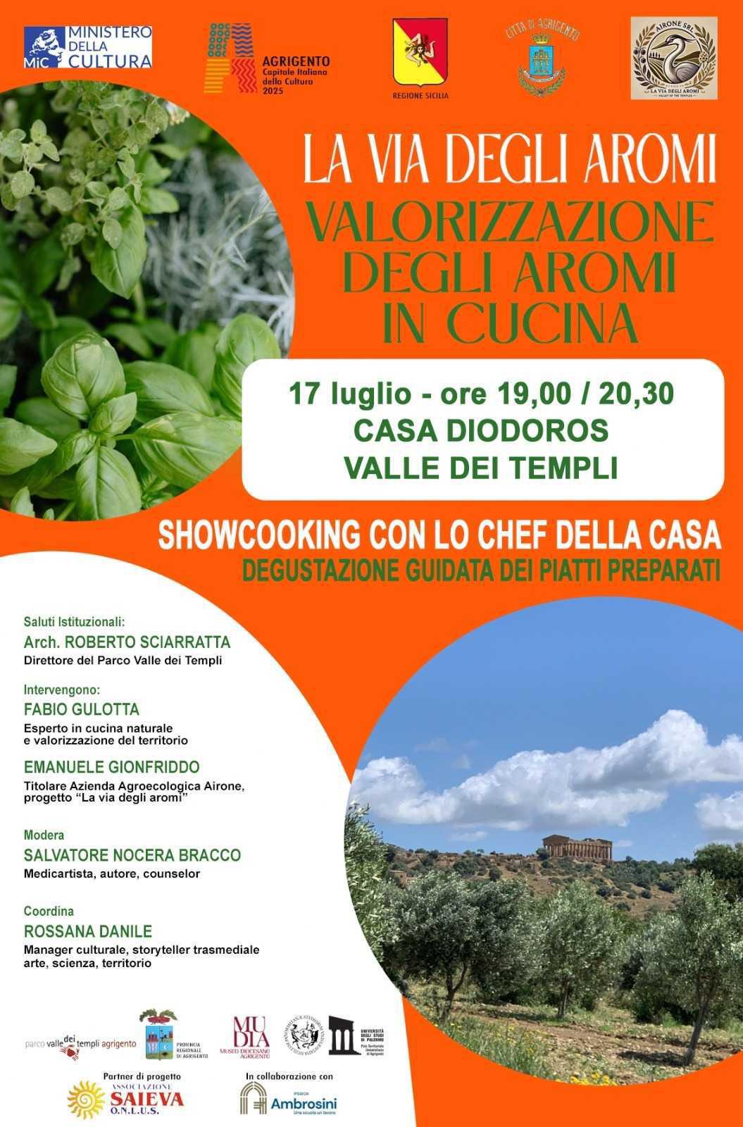 La Via degli Aromi - Valorizzazione degli Aromi in Cucina (inizio ore 19:00)