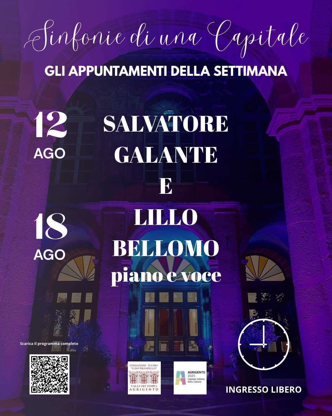 GIARDINI CULTURALI: Salvatore Galante e Lillo Bellomo (inizio ore 21:00)