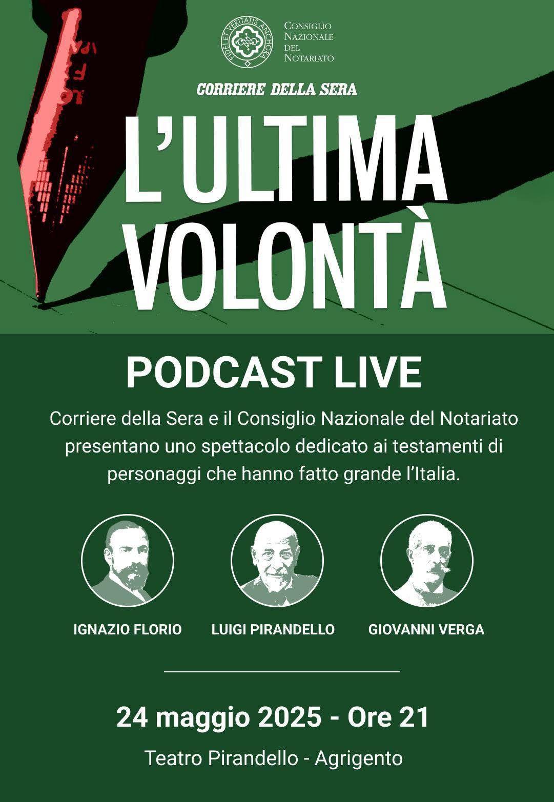 L'Ultima Volontà - Podcast Live (inizio ore 21:00)