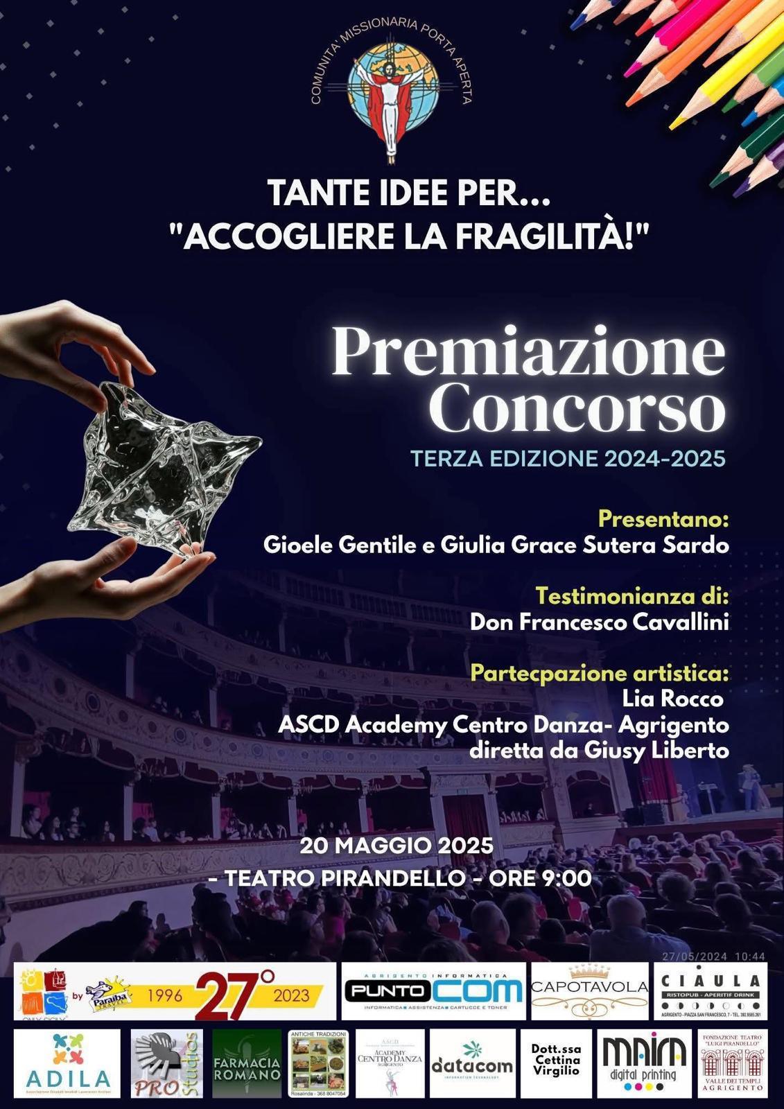 Tante Idee per... "Accogliere la Fragilità" - Premiazione Concorso Terza Edizione 2024-2025 (inizio ore 09.00)