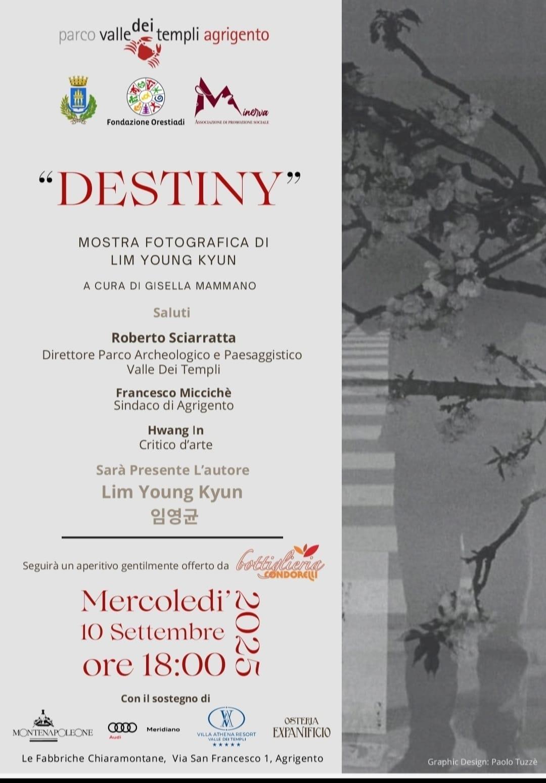 Inaugurazione della mostra fotografica di Lim Young Kyun "Destiny" (inizio ore 18:00)