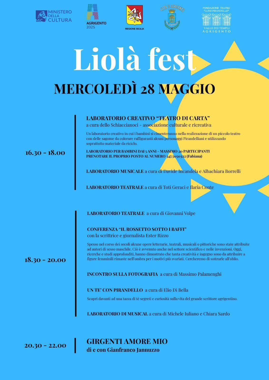Spettacolo "Girgenti Amore Mio" di e con Gianfranco Jannuzzo (dalle ore 20:30 alle ore 22:00)