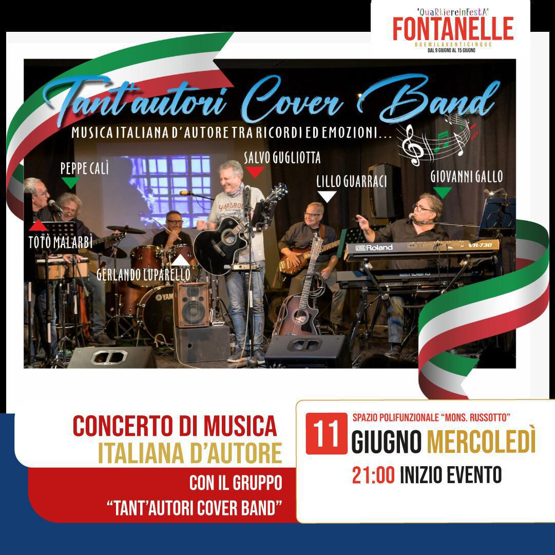 Concerto di Musica Italiana d'Autore con il gruppo “Tant’Autori Cover Band” (inizio ore 21:00)