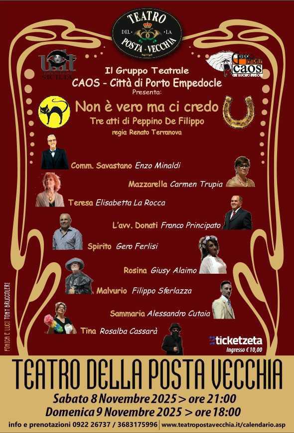 Non è vero, ma ci credo (inizio ore 21.00) Non è vero, ma ci credo (inizio ore 21.00)