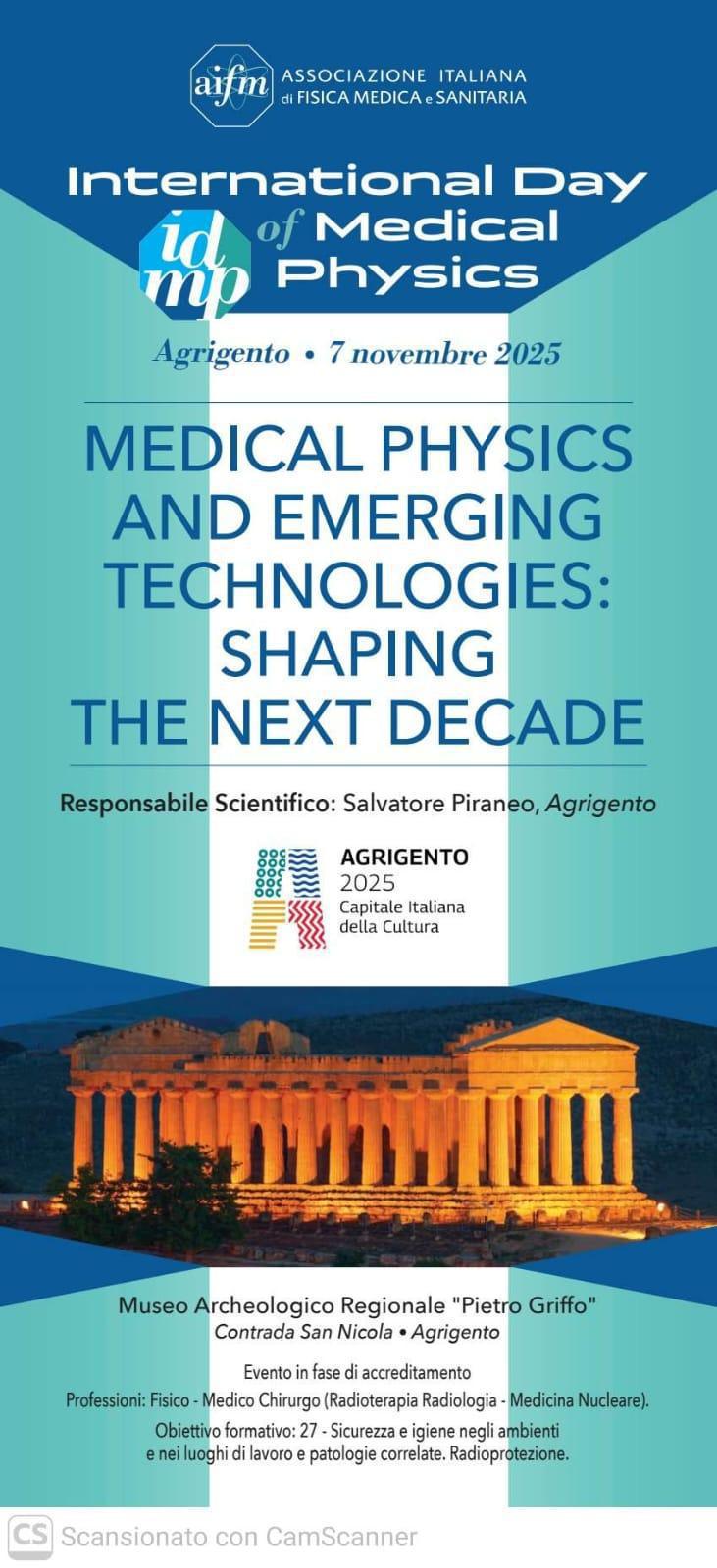 Medical Physics and Emerging Technologies: Ishaping the Next Decade (dalle ore 9.00)