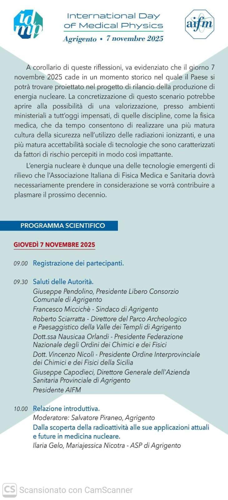 Medical Physics and Emerging Technologies: Ishaping the Next Decade (dalle ore 9.00)