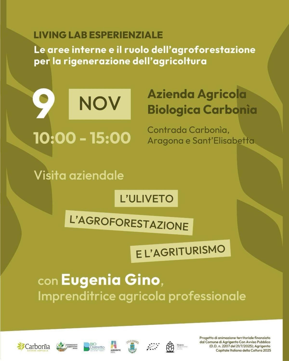 Laboratori di Agroecologia: costruire percorsi condivisi tra cultura, ecologia e comunità (inizio ore 10.00) Laboratori di Agroecologia: costruire percorsi condivisi tra cultura, ecologia e comunità (inizio ore 10.00)