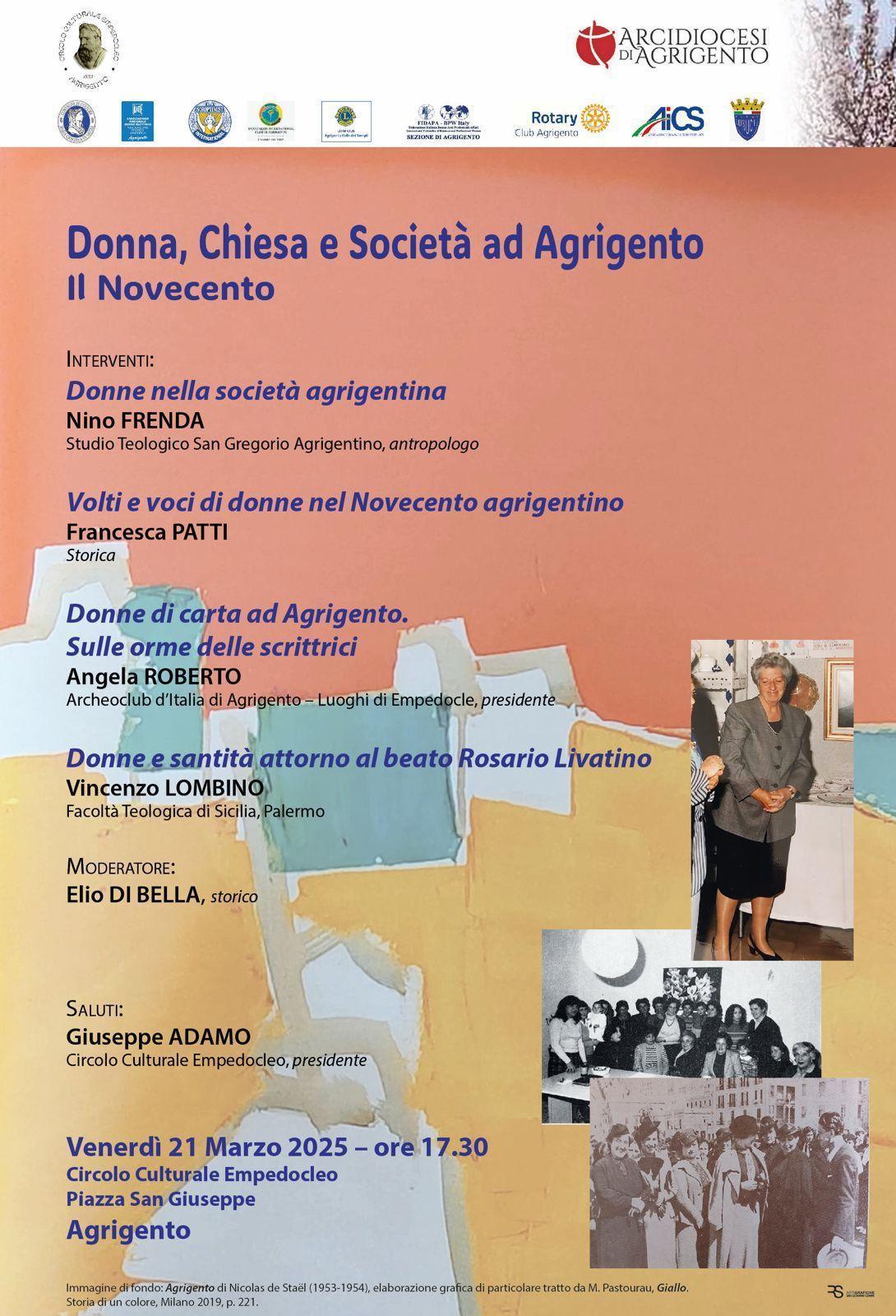 Donna, Chiesa e Società ad Agrigento - II Novecento (inizio ore 17.30)
