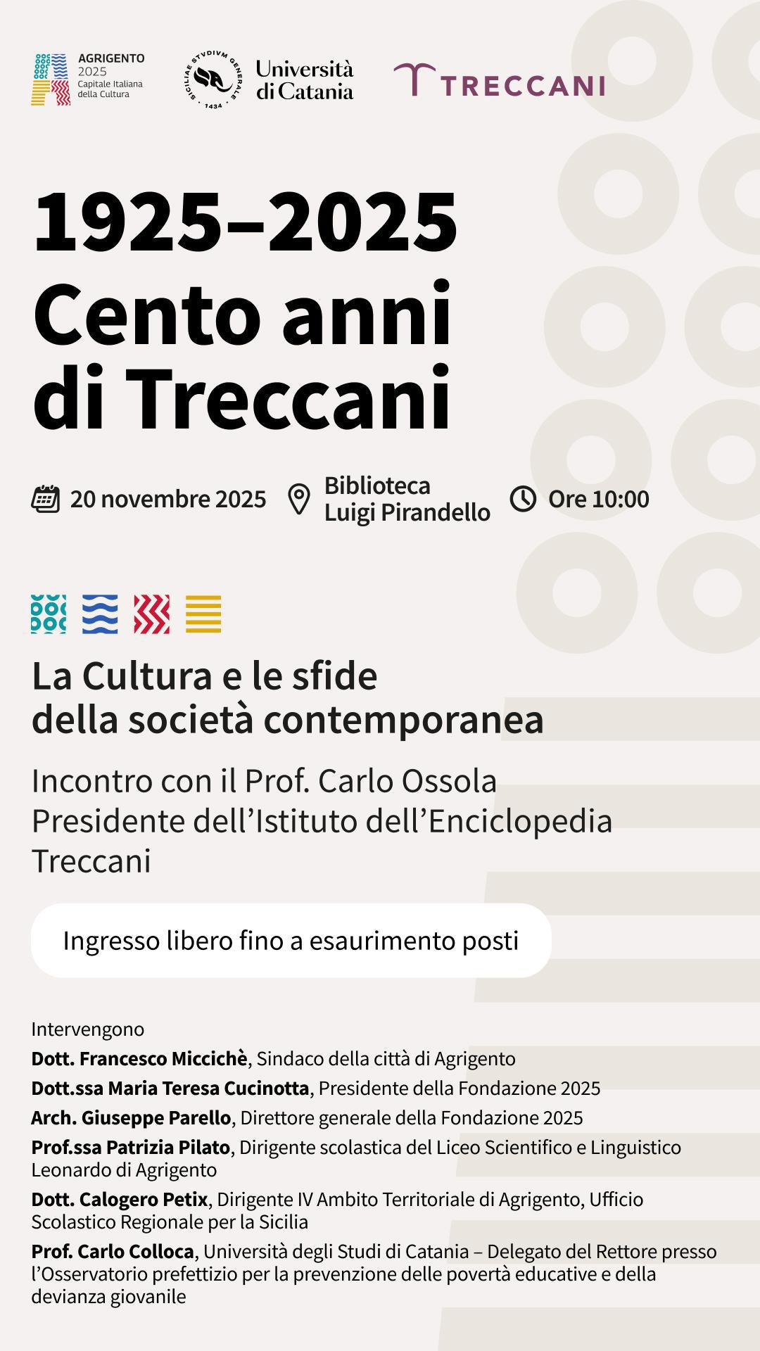 1925-2025 Cento anni di Treccani (inizio ore 10.00)