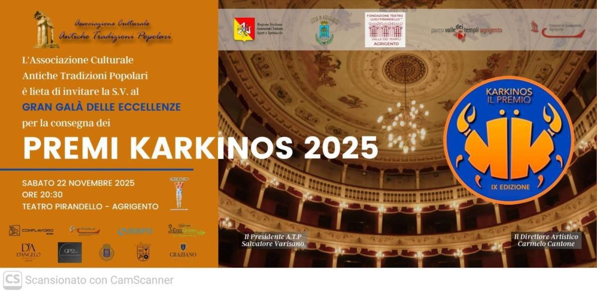 Gran Galà delle Eccellenze per la consegna dei Premi Karkinos 2025 (inizio ore 20.30)