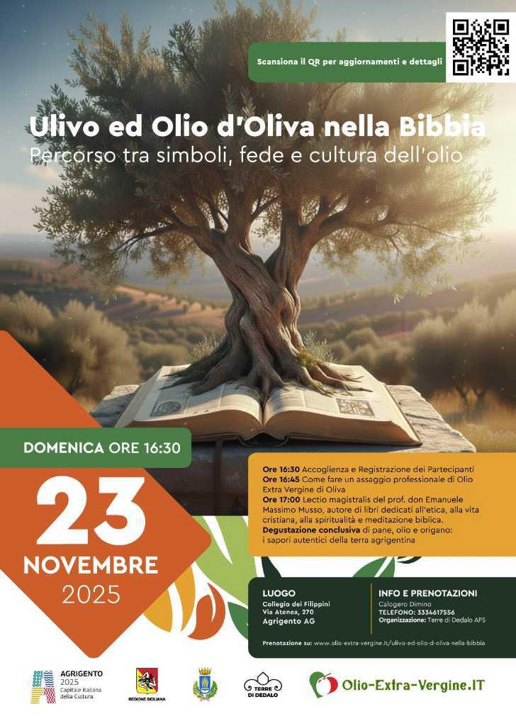 Ulivo ed Olio d'Oliva nella Bibbia (inizio ore 16.30) Ulivo ed Olio d'Oliva nella Bibbia (inizio ore 16.30)
