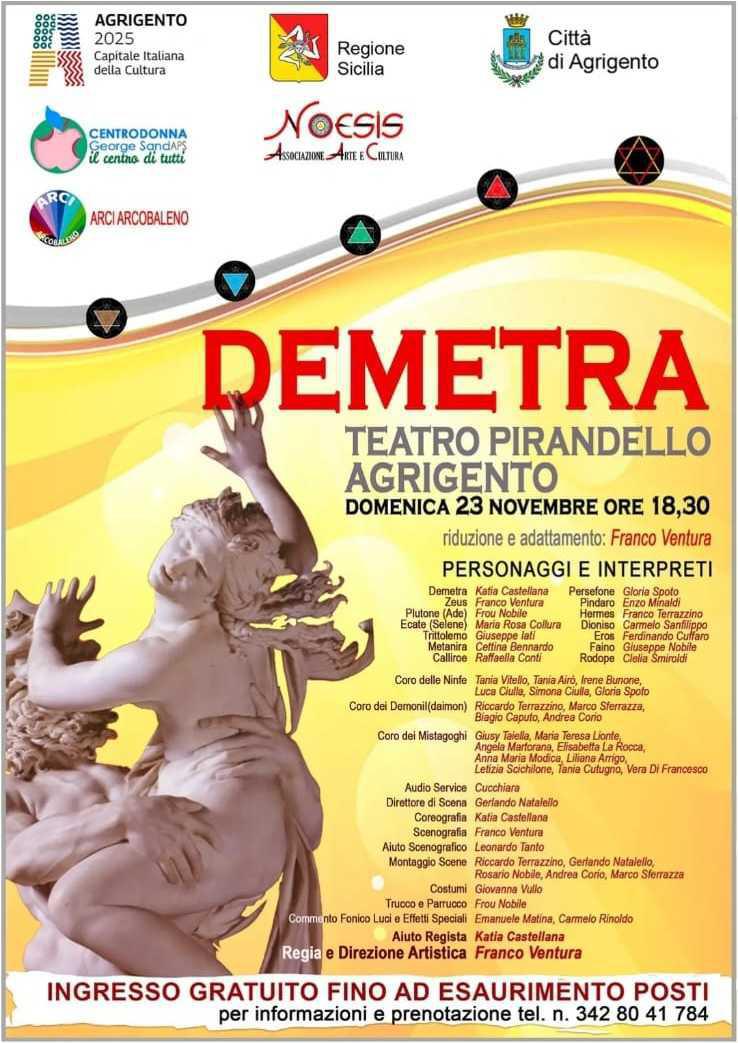 Demetra - rappresentazione teatrale (inizio ore18.30)
