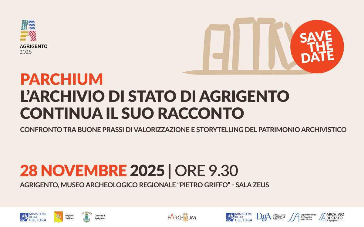 Parchium - l'Archivio di Stato di Agrigento continua il suo racconto (inizio ore 9.30)