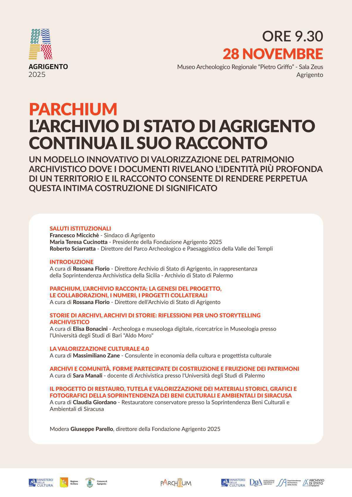 Parchium - l'Archivio di Stato di Agrigento continua il suo racconto (inizio ore 9.30)