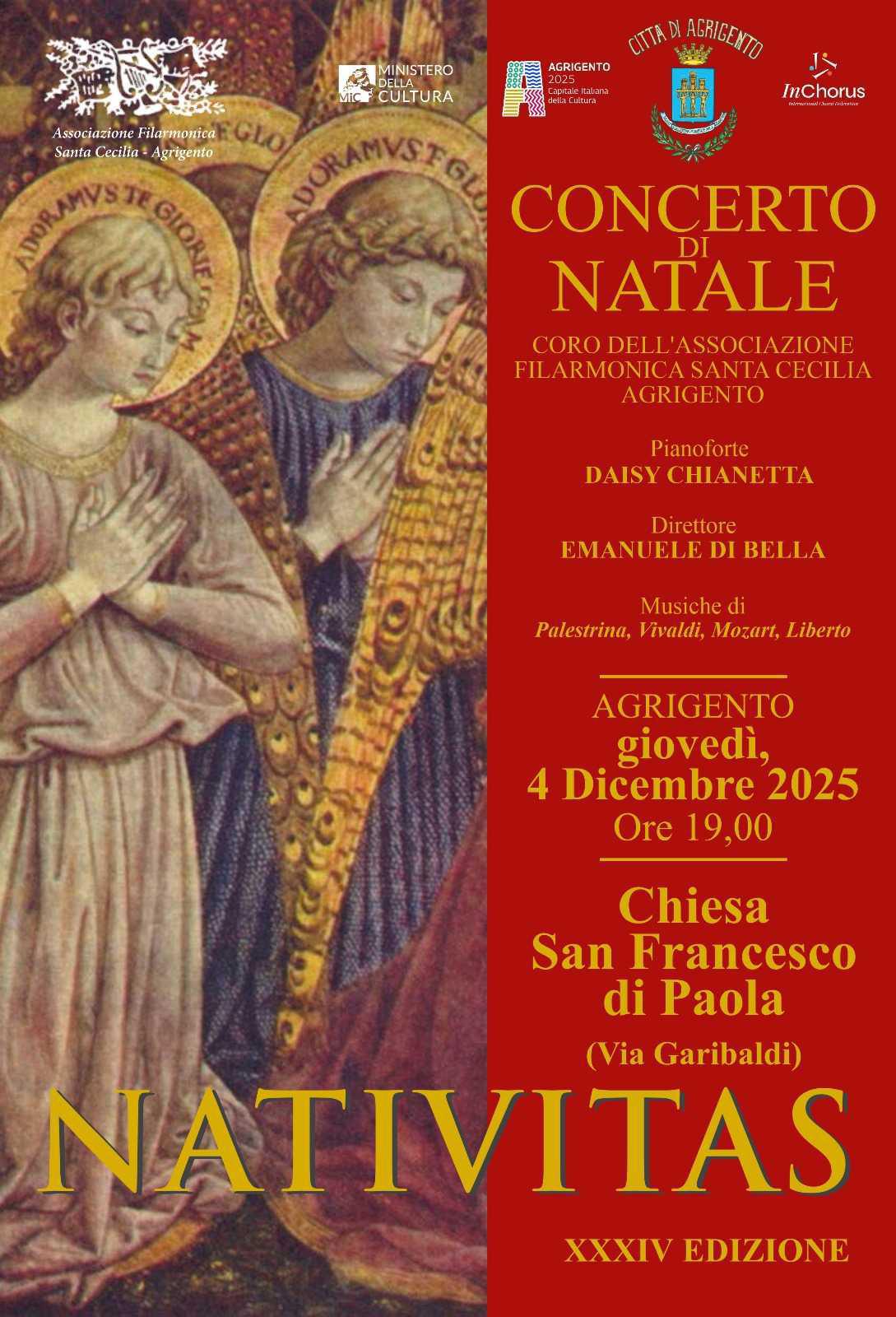 Concerto di Natale "Nativitas" XXXIV edizione (inizio ore 19.00)