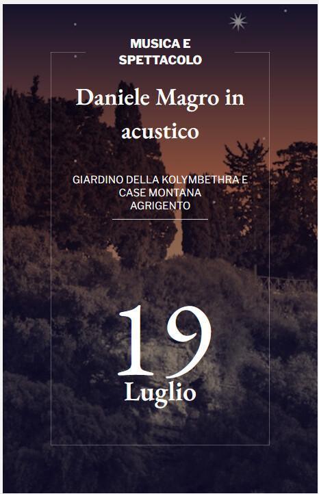 Daniele Magro in acustico (Inizio ore 21:00)