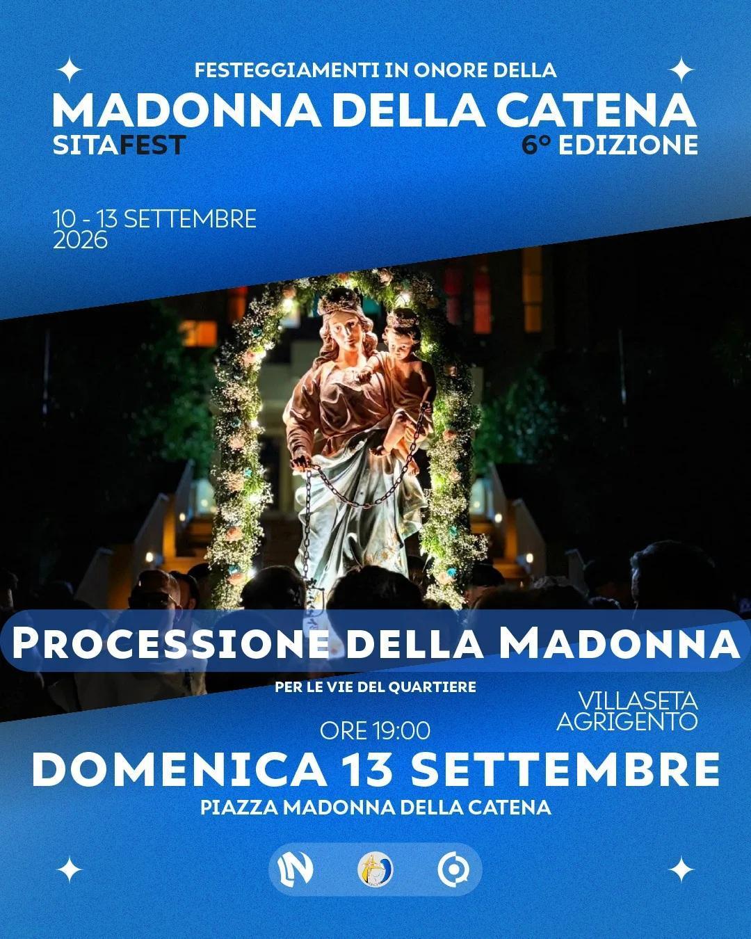Processione solenne del simulacro della Madonna per le vie del quartiere - SitaFest (inizio ore 19:00) 