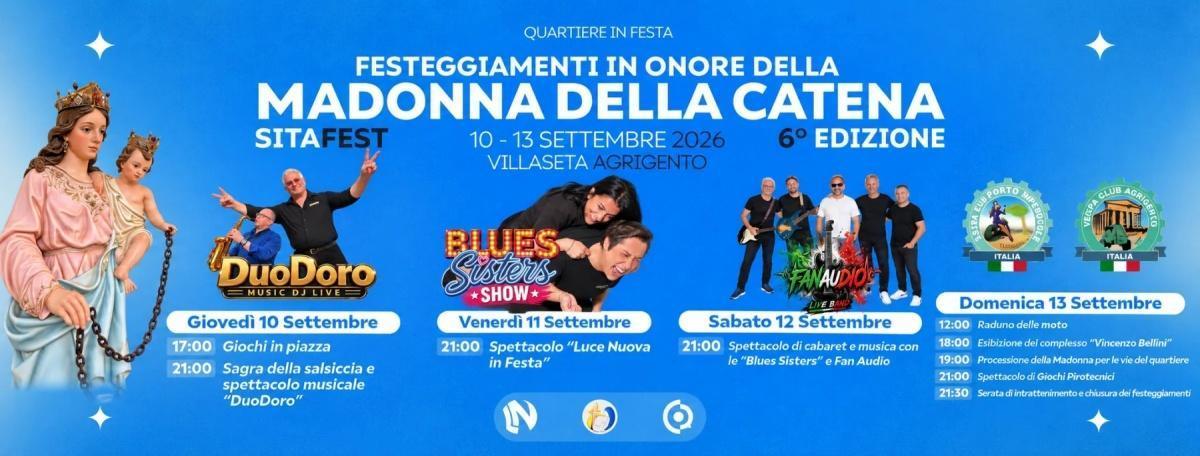 Serata di intrattenimento in piazza e chiusura dei festeggiamenti - SitaFest (inizio ore 21:30) 