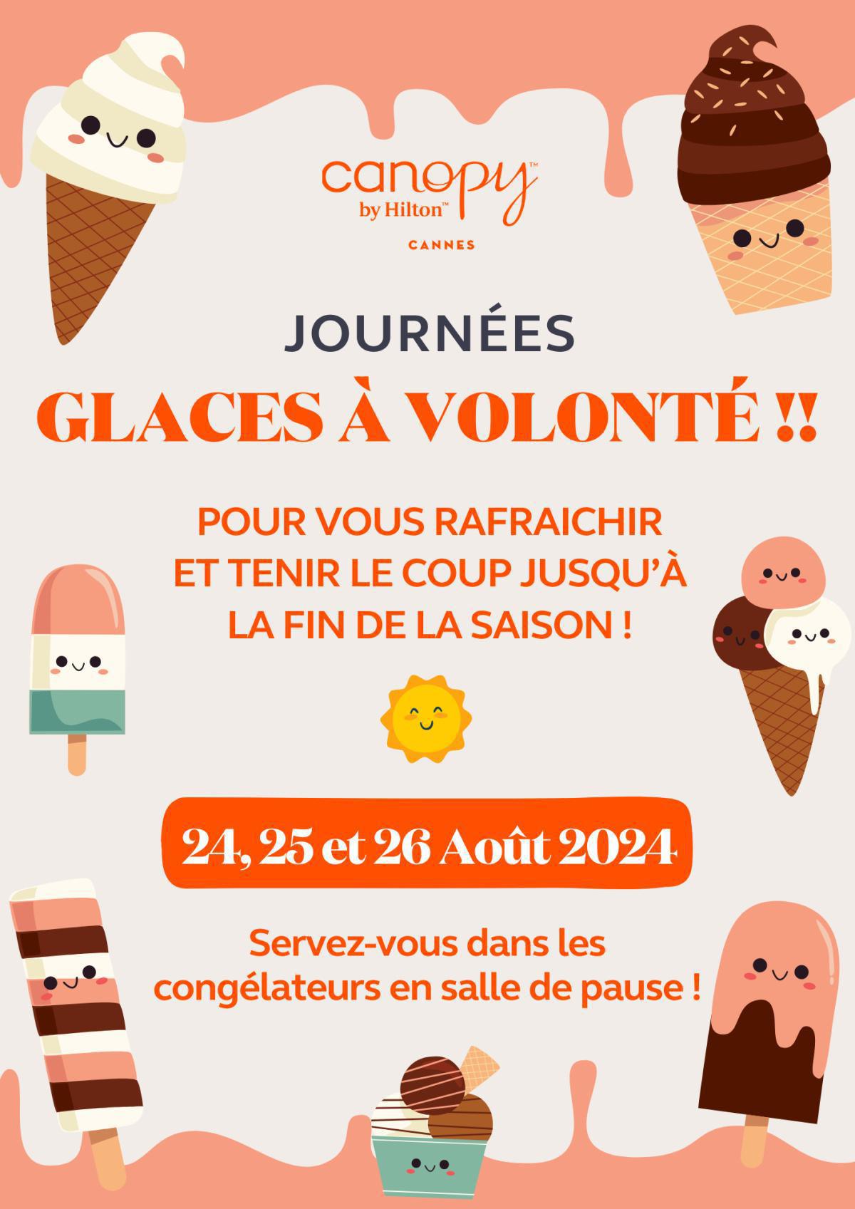 Août 2024 Journées Glaces à volonté !