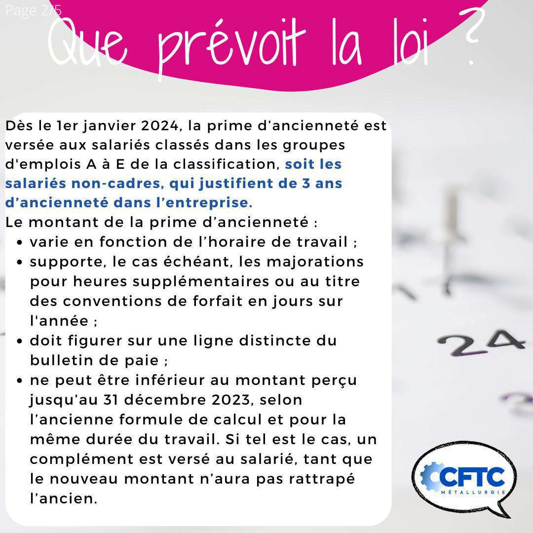 Le saviez-vous ? Prime d'ancienneté Le saviez-vous ? Prime d'ancienneté