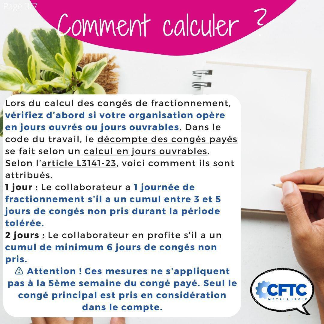 đ€Le saviez-vous ? Le congĂ© de fractionnement. đ€Le saviez-vous ? Le congĂ© de fractionnement.