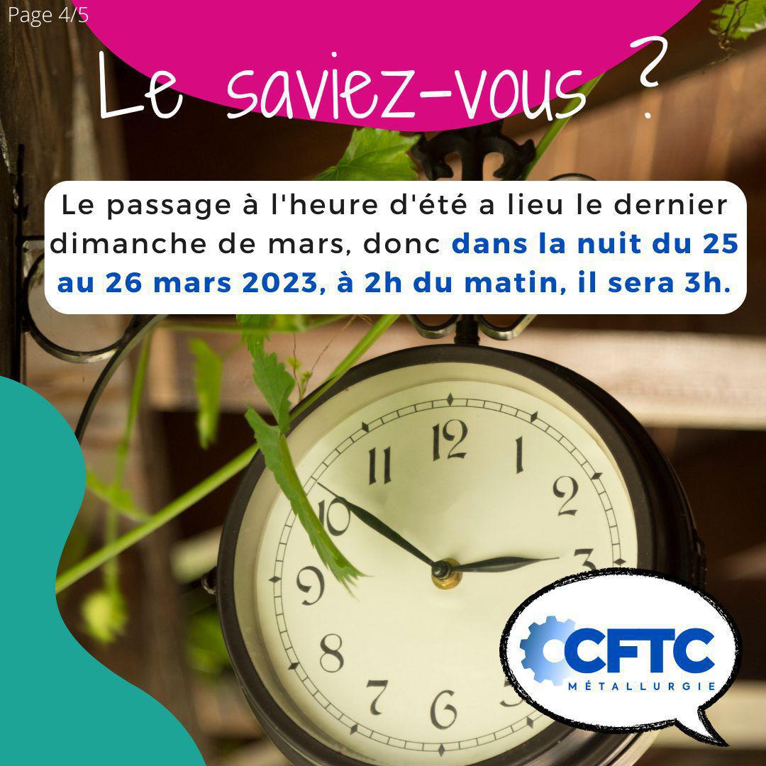 Le saviez-vous ? Passage à l'heure d'été ⏰ Le saviez-vous ? Passage à l'heure d'été ⏰