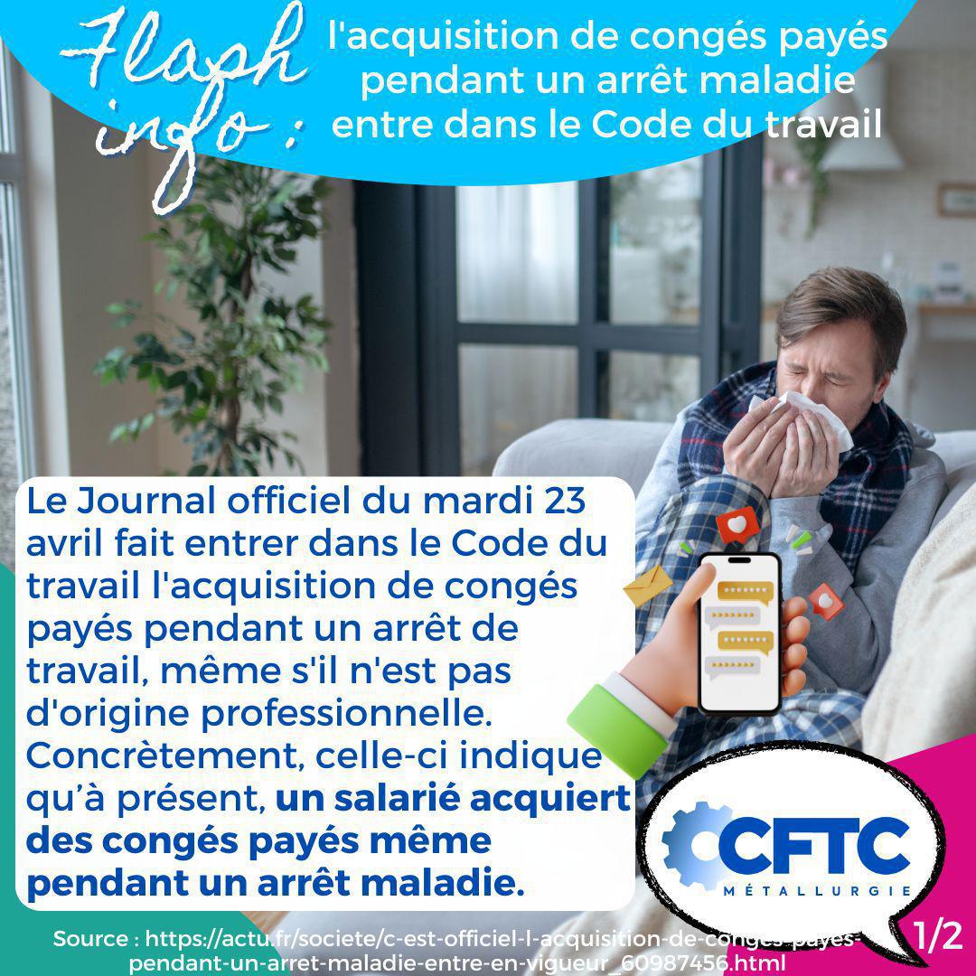 📰Acquisition de congés payés pendant un arrêt maladie 📰Acquisition de congés payés pendant un arrêt maladie