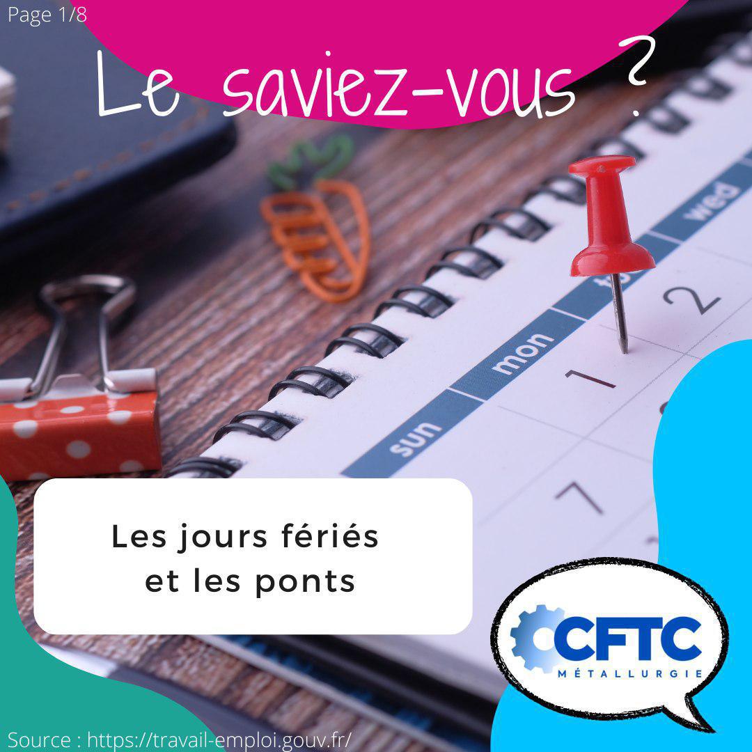Le saviez-vous ? Les ponts et jours feriés Le saviez-vous ? Les ponts et jours feriés