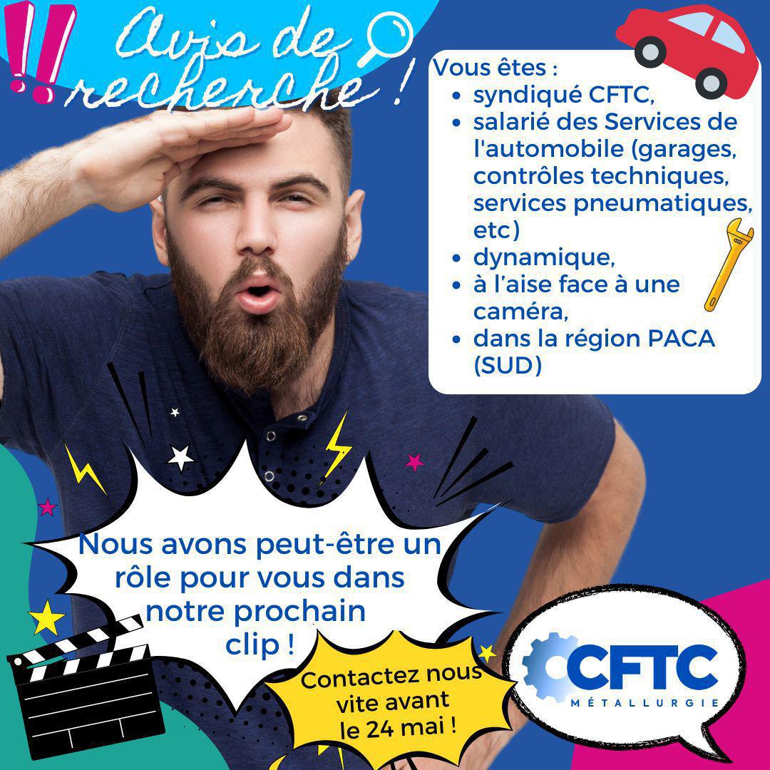 ❗Avis de recherche ❗Serez-vous la prochaine star CFTC Métallurgie ?🎬