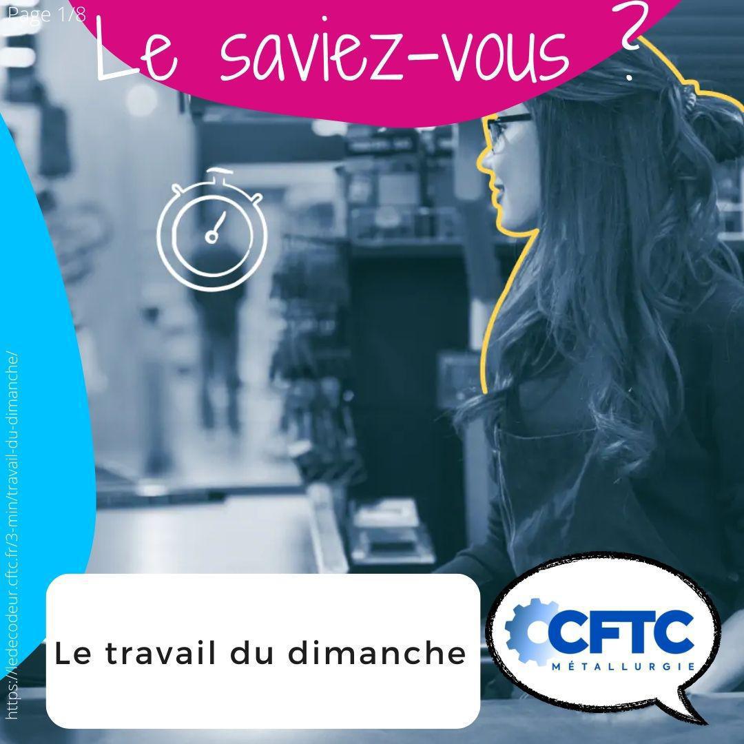 Le saviez-vous ? Le travail du dimanche.